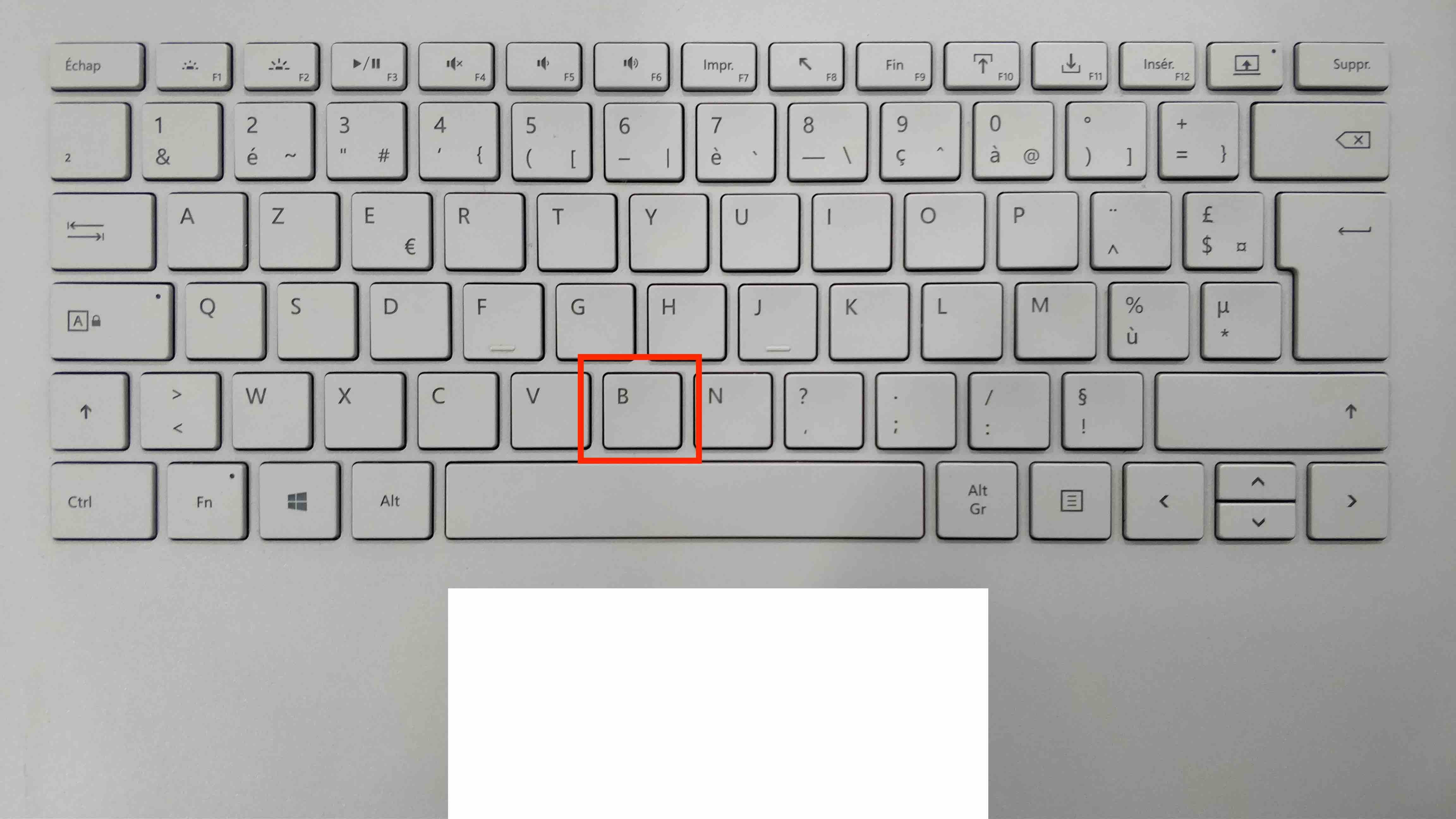 Touche De Remplacement "B" Pour Clavier Français Microsoft Surfaceb...