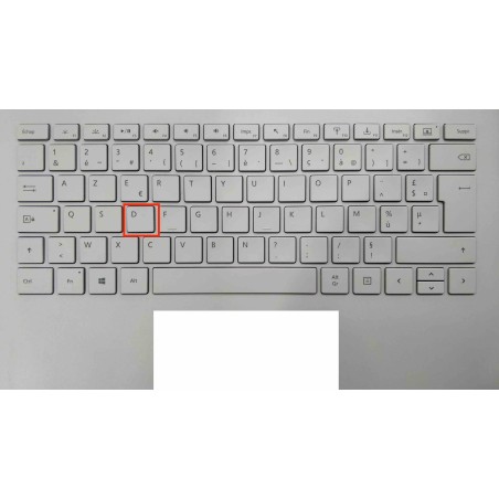 Touche de Remplacement "D" pour Clavier français Microsoft Surfacebook (articulation offerte) Type 1