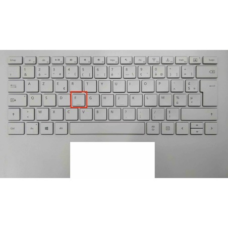 Touche de Remplacement "F" pour Clavier français Microsoft Surfacebook (articulation offerte) Type 1