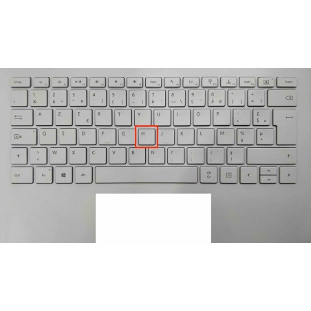 Touche de Remplacement H" pour Clavier français Microsoft Surfacebook (articulation offerte) Type 1