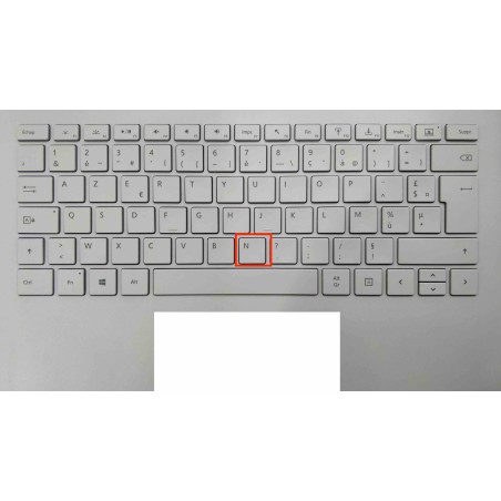 Touche de Remplacement "N" pour Clavier français Microsoft Surfacebook (articulation offerte) Type 1