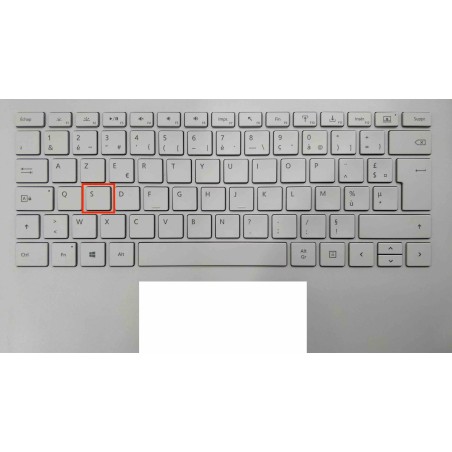 Touche de Remplacement "S" pour Clavier français Microsoft Surfacebook (articulation offerte) Type 1