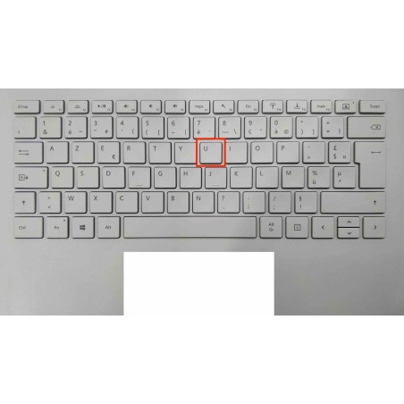 Touche de Remplacement "U" pour Clavier français Microsoft Surfacebook (articulation offerte) Type 1