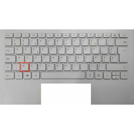 Touche de Remplacement "W" pour Clavier français Microsoft Surfacebook (articulation offerte) Type 1