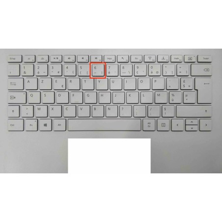 Touche de Remplacement "6" pour Clavier français Microsoft Surfacebook (articulation offerte) Type 1