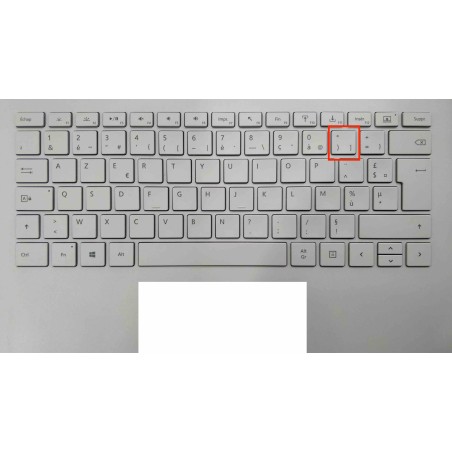 Touche de Remplacement "° )" pour Clavier français Microsoft Surfacebook (articulation offerte) Type 1