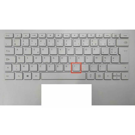 Touche de Remplacement "virgule / point interrogation" pour Clavier français Microsoft Surfacebook (articulation offerte) Type 1