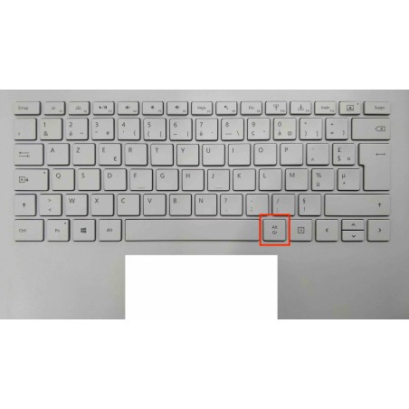 Touche de Remplacement "alt droite" pour Clavier français Microsoft Surfacebook (articulation offerte) Type 1